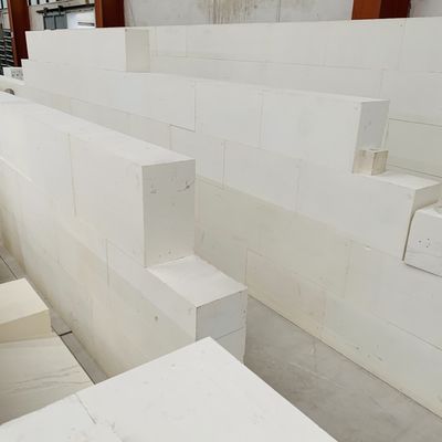 Υψηλή αλουμίνη Ζιρκόνια Zro2 Μπλοκ λιωμένο Cast Azs τούβλο για γυάλινο φούρνο Ανθεκτικό τούβλο