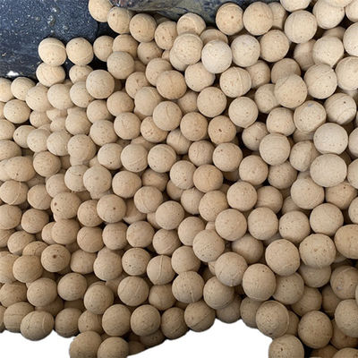 Περιεκτικότητα σε SiO2 0,1% 19mm Dia Alumina Refractory Balls για χύδην πυκνότητα 2,25-2,65g/cm3